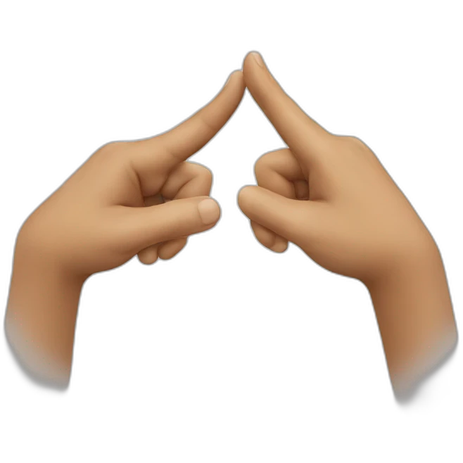 Two hands making an albanian eagle sign emoji