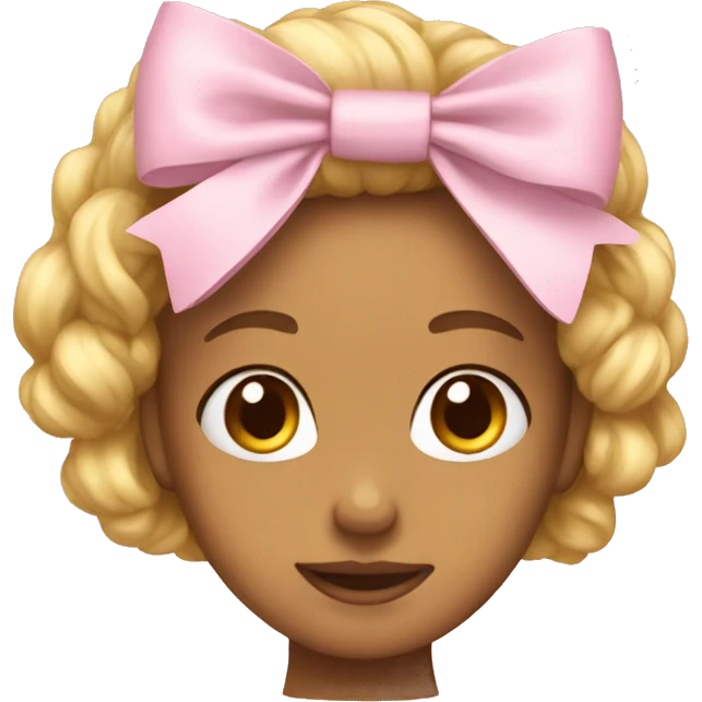 Light pink bows emoji