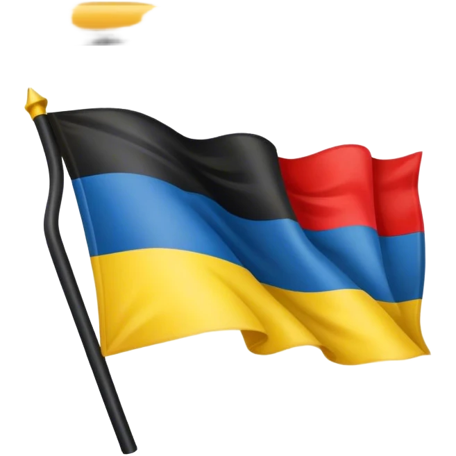 ukriane's flag but top is red and bottom is black emoji
