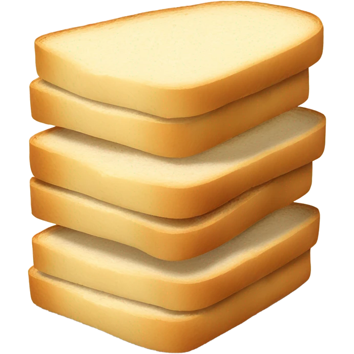 Two white bread slices stacked simple emoji