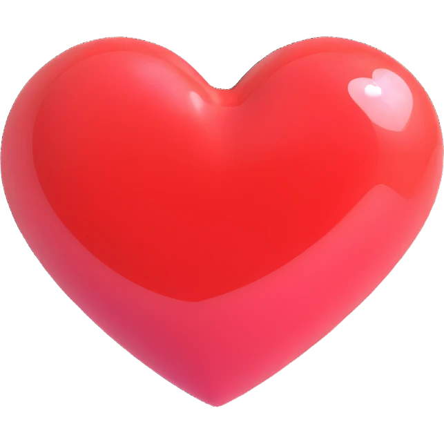 pink sticker shiny finish heart emoji