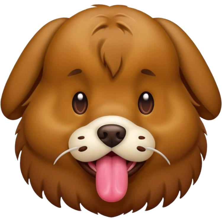 Dog licking poo emoji