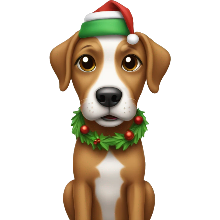 Christmas dog emoji