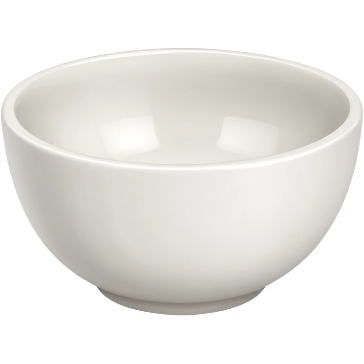 pure white rice, bowl is white only white color No rice layer  emoji