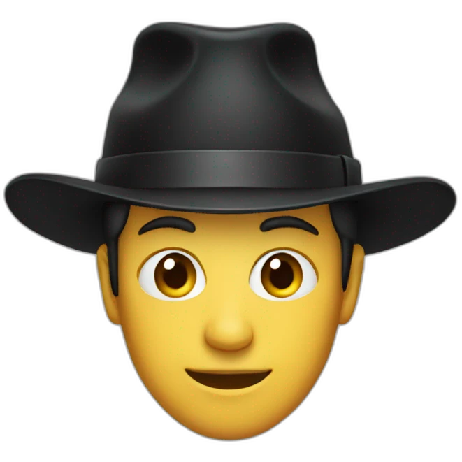 black hat emoji