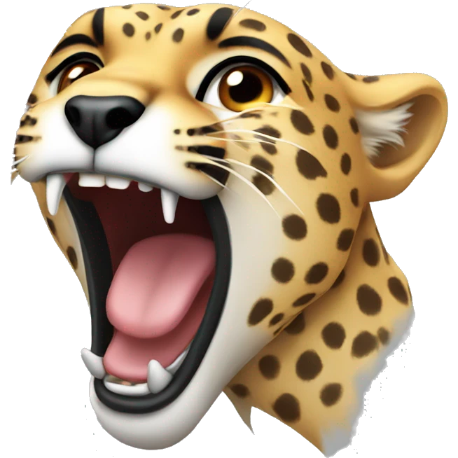 Cheetah roaring emoji