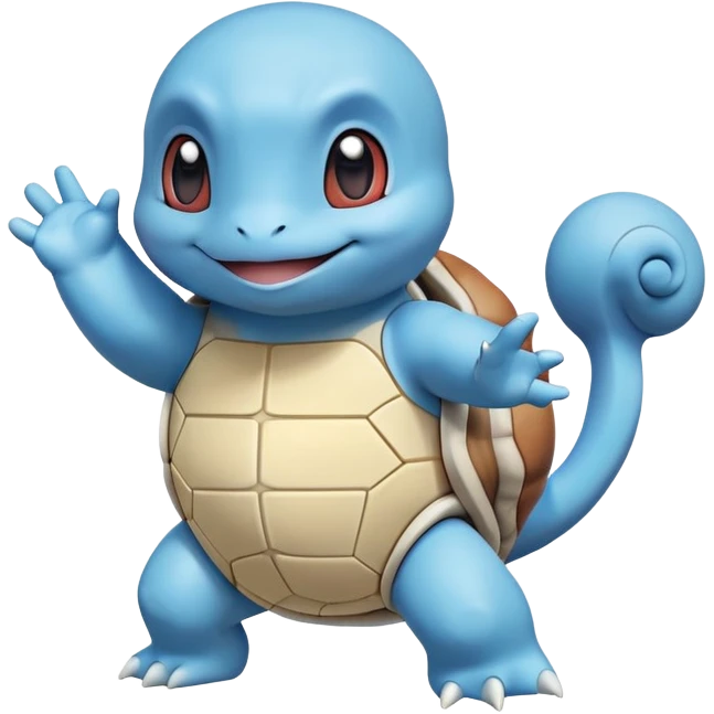 Squirtle waving emoji