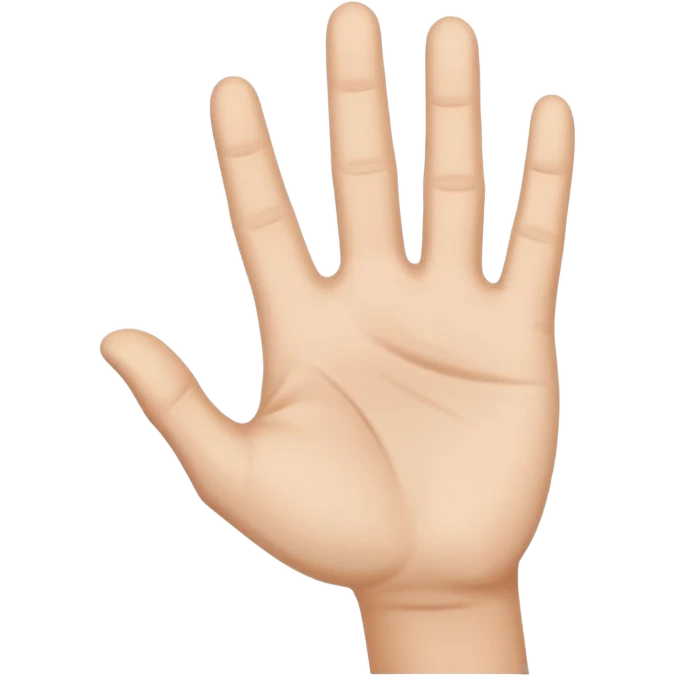a hand held open, viewed from the side, with the palm facing upward emoji