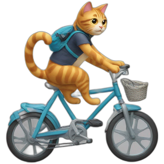 cat ride a bike emoji
