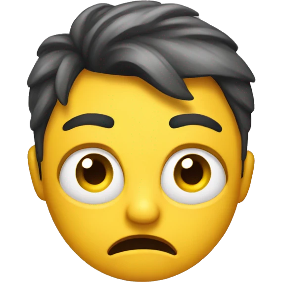 Yellow annoyed emoji  emoji