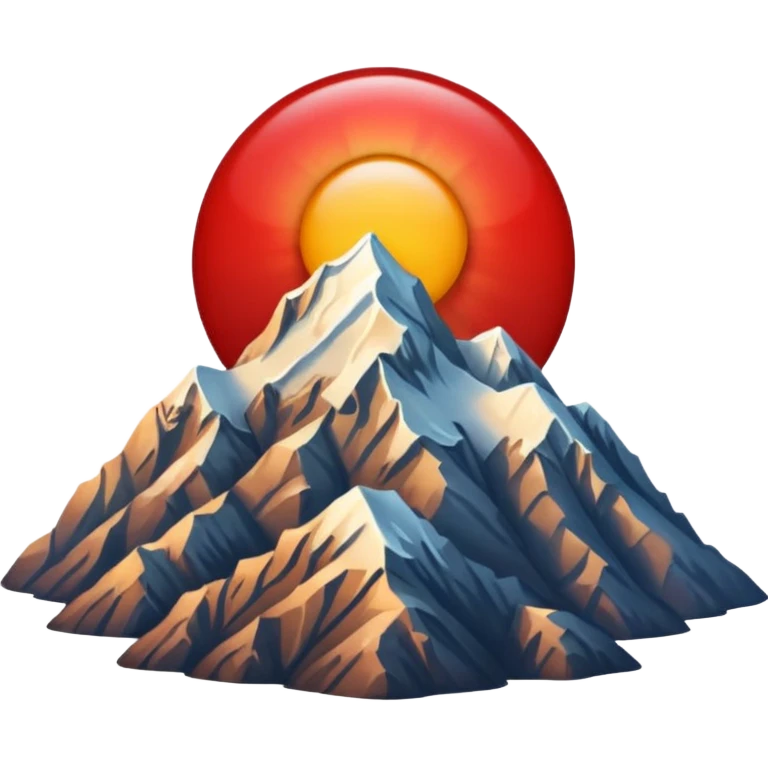 Make an apple styled emoji of Kanchenjunga mountain emoji
