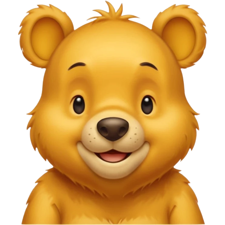 winnie the pooh from Disney without t shirt emoji