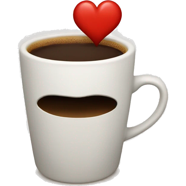 coffee with heart emoji