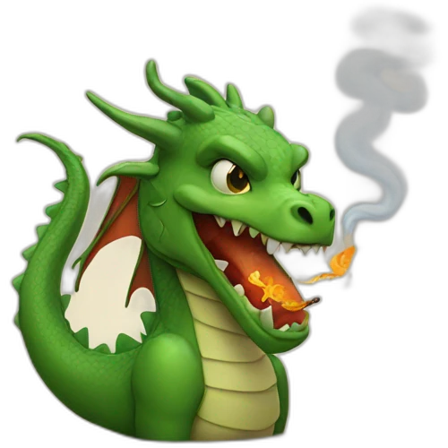 dragon smoking emoji