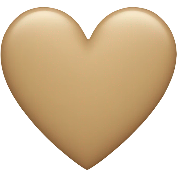 Beige heart emoji emoji