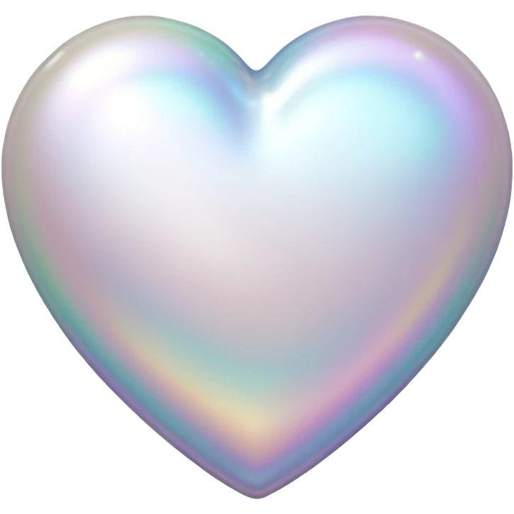 white heart with a pearl finish emoji