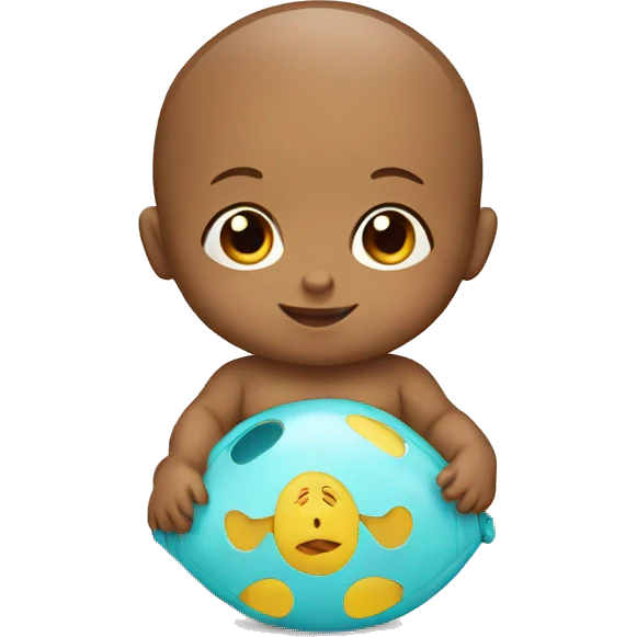 baby with toy emoji