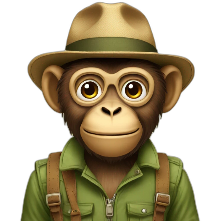 Monkey traveller emoji