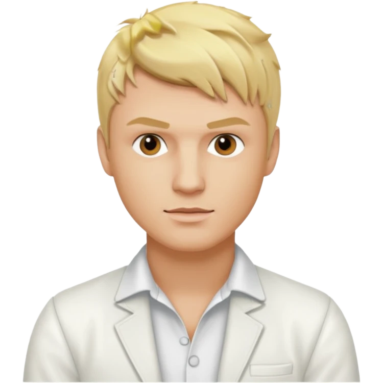 Nick Carter from Backstreet Boys with blonde hair, white outfit emoji