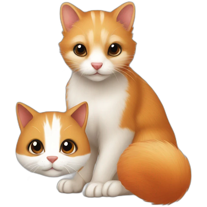 Ferret, orange squirrel, and ginger and white cat emoji