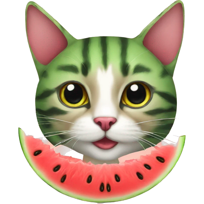watermelon cat emoji