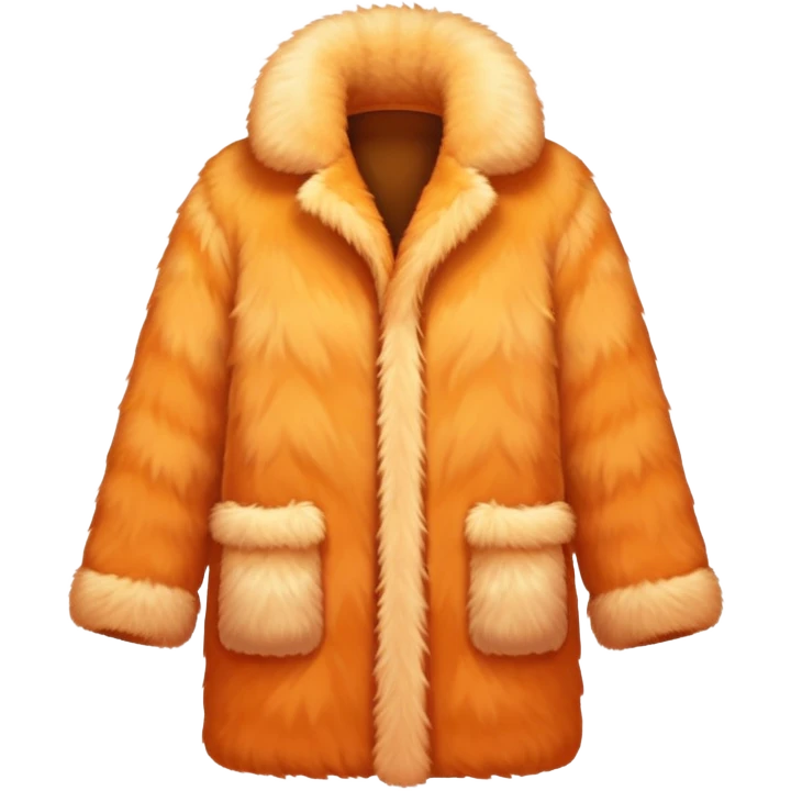 super realistic light orange fur coat isolated emoji