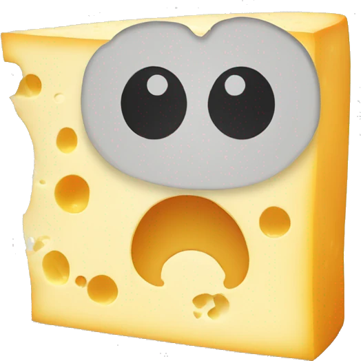 cheese with hidden face emoji