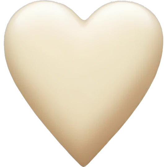 Milk-colored heart emoji