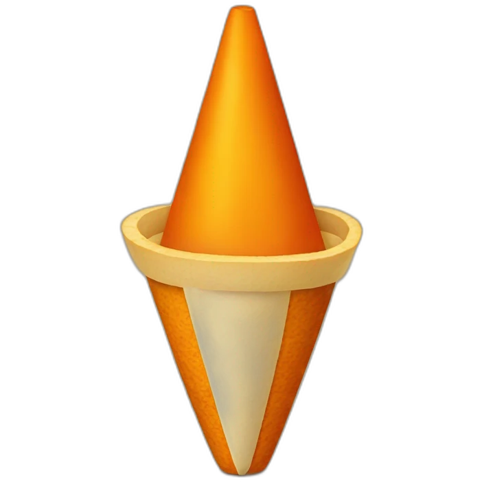 Cone on a pumpkin emoji