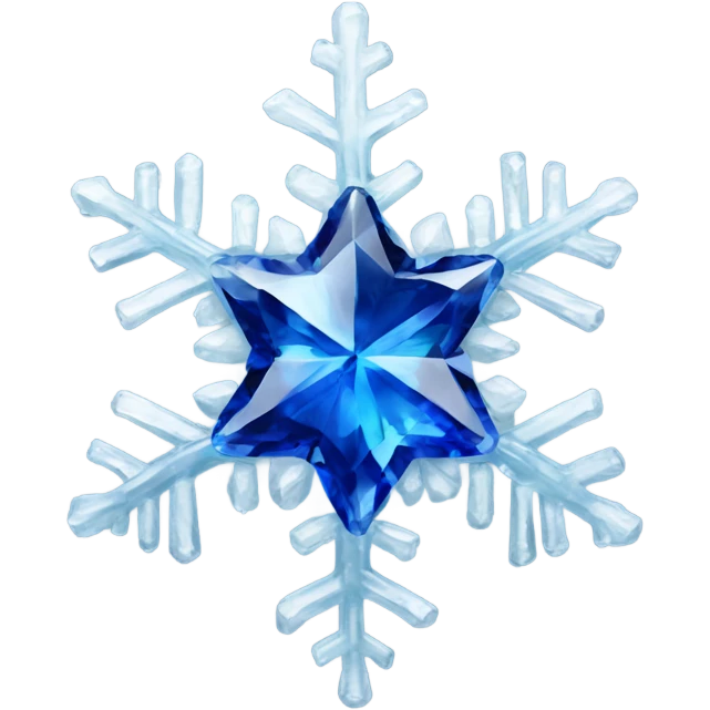 sapphire gemlike snowflake emoji