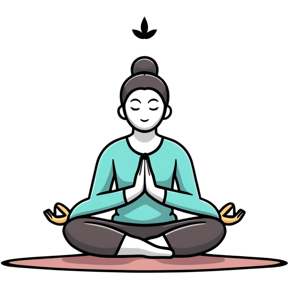 joyful yoga pose meditation wellness emoji