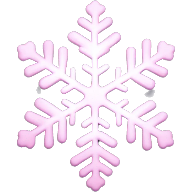 pastel pink snowflake  emoji