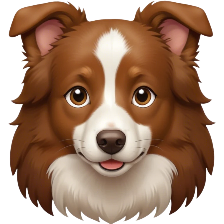 Brown border collie emoji