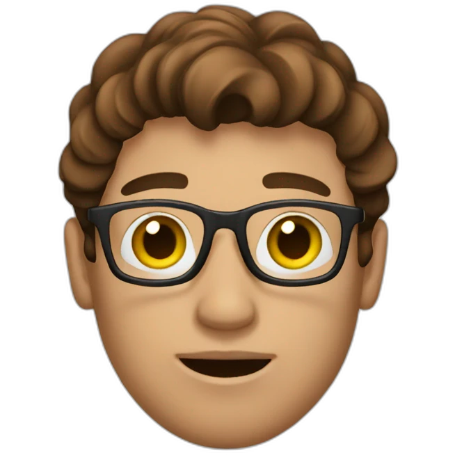 men wiht brown hair shopping emoji