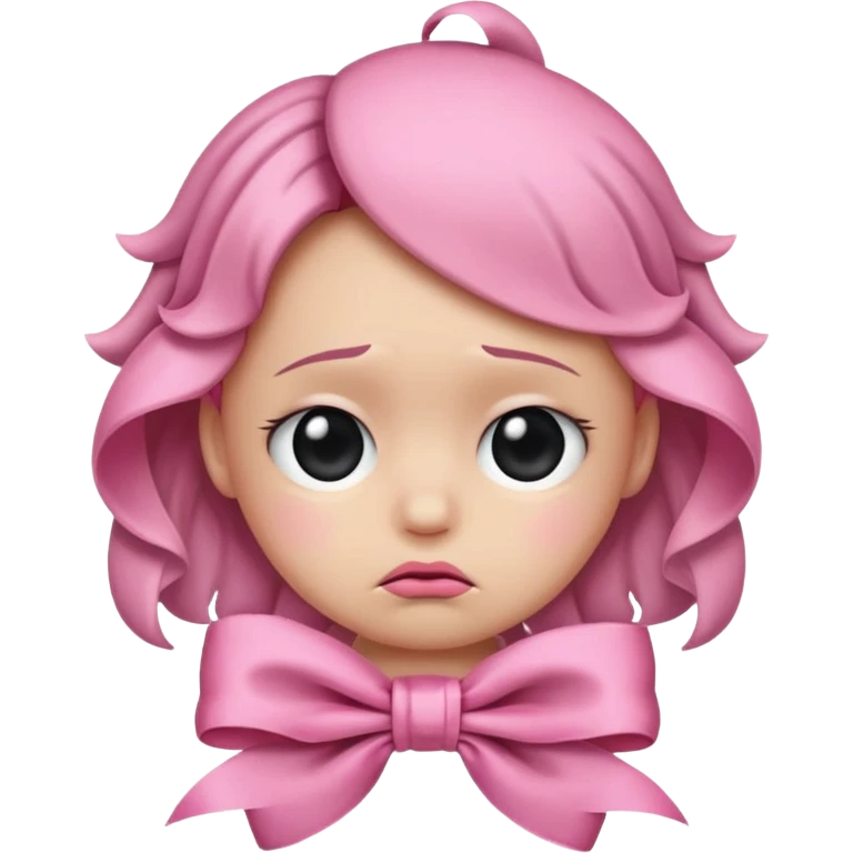 Make a emoji whit these emojis 🎀😔 emoji