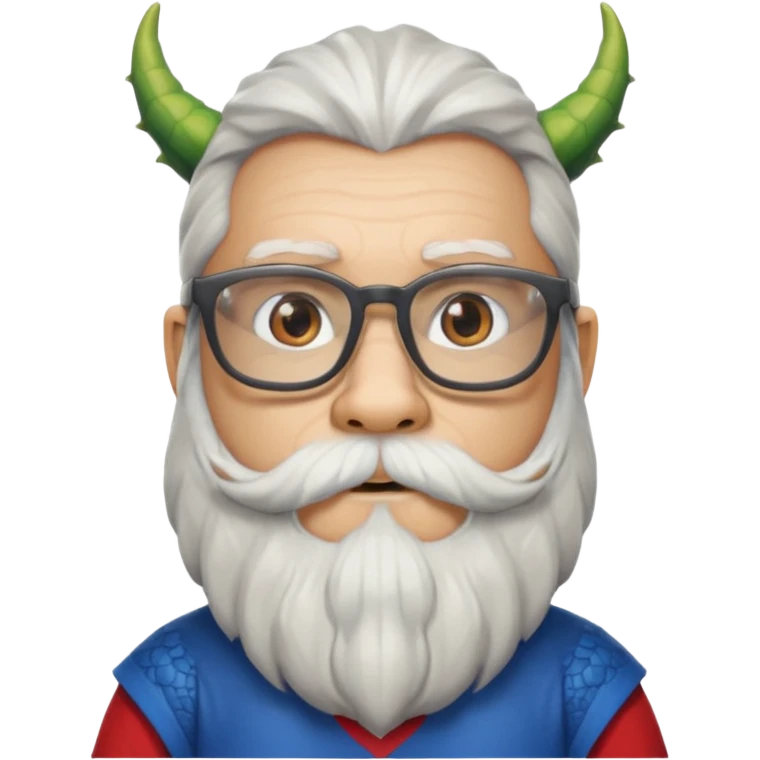 glasses dragon with long bearded and jersey emoji