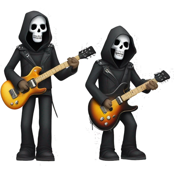 rock guitar and drums grim reaper emoji