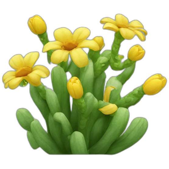 Kaktus mit Blüten  emoji