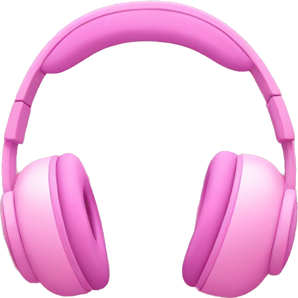 Apple headphones pink emoji