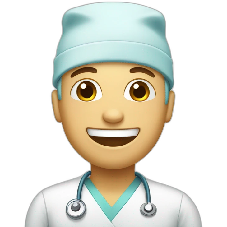 happy hospital face emoji