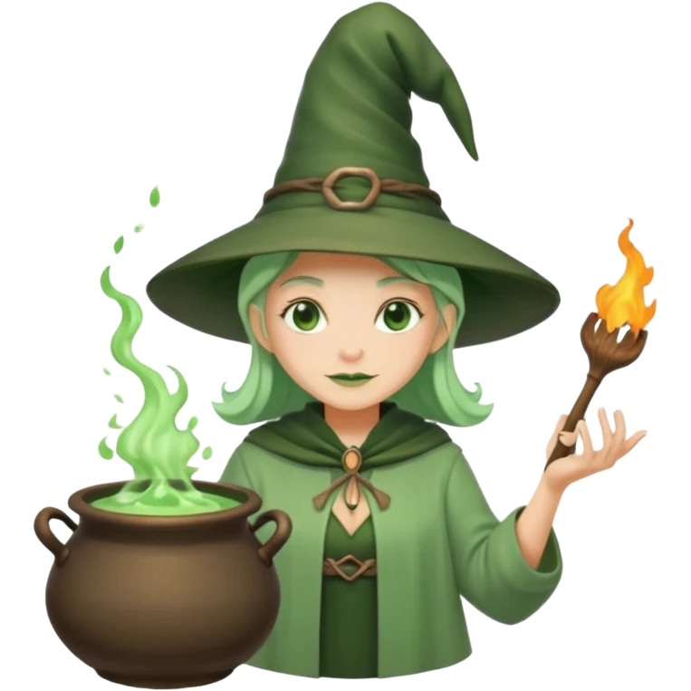 green witch cooking potion emoji