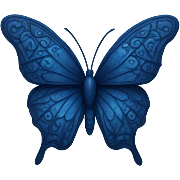 dark blue butterfly  emoji