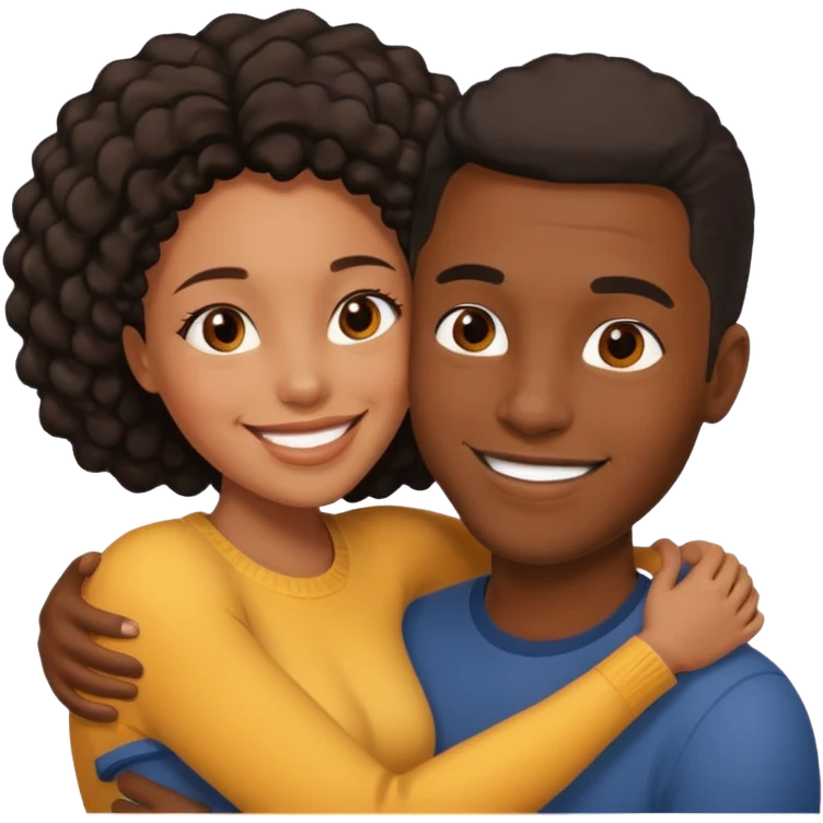 Symbiotic relationship black male and female emoji