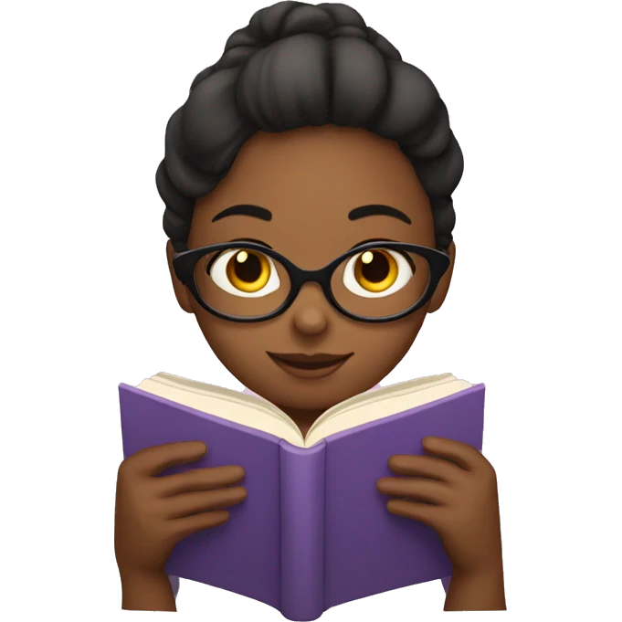 Girl reading a book emoji