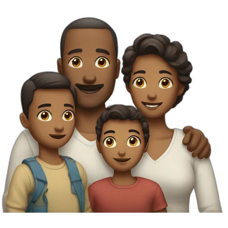Father-mother-four sons emoji