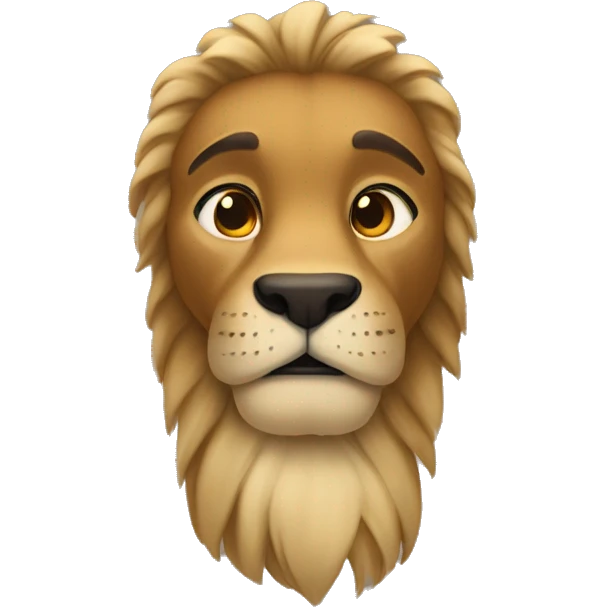 um leão inspirado no rei leão emoji