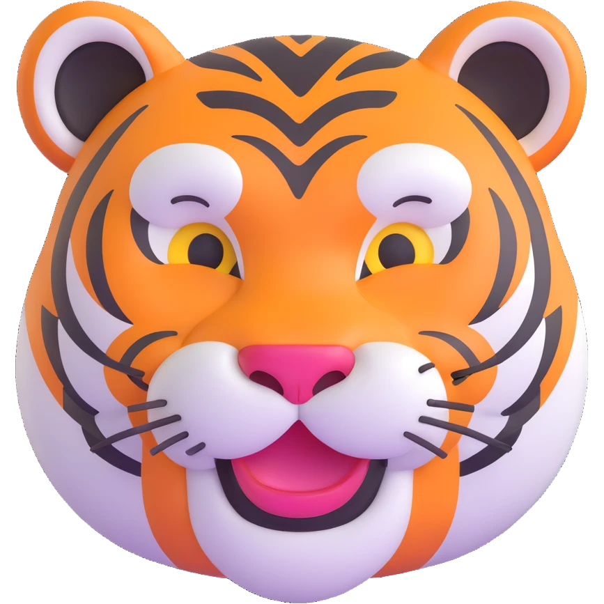 happy tiger face emoji