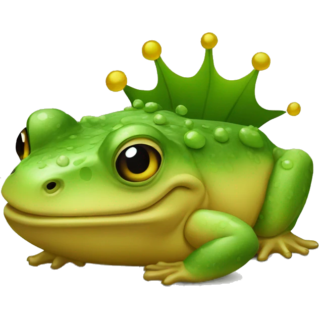 sapo con corona dorada emoji