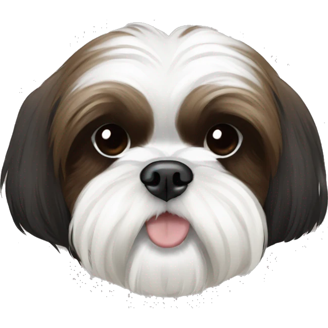 Black Shih Tzu brown and white Shih Tzu brown and white Shih Tzu emoji