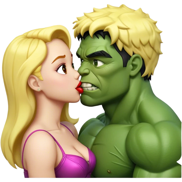 The Flash in Kiss She Flash Girl Romantic Hulk Mix "3d Emoji Old" emoji
